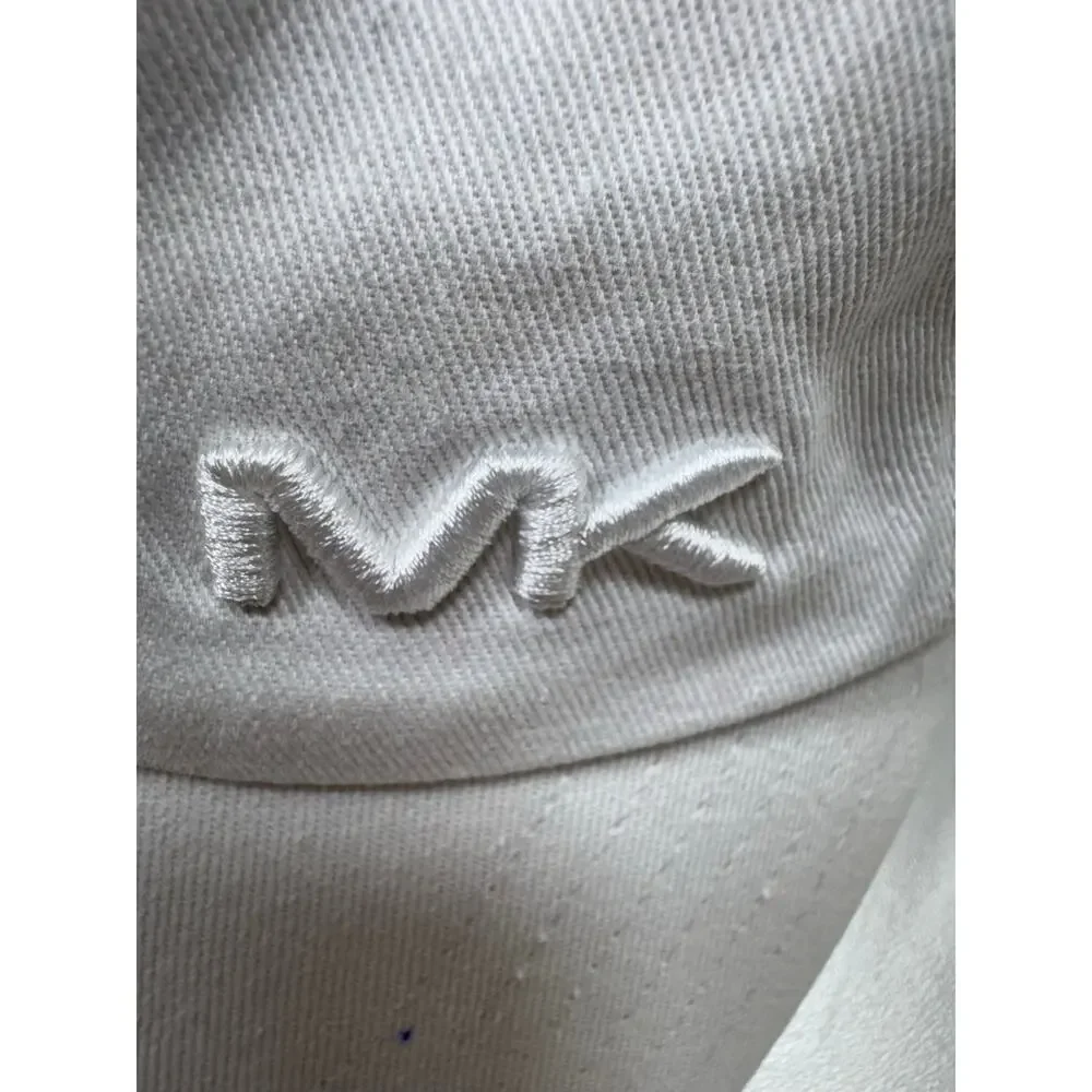 Michael Kors Designer White Baseball Cap One Size Fits All Hat Unisex Cotton